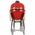 KAMADO PAMPA ROJO CON CARRO ACERO INOX Y ACCESORIOS DE MADERA 59x122 CM (701186)