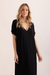 Vestido Midi Decote V Malha Noir - comprar online
