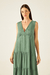 Vestido Óreo Crepe Verde Christy - Vanessa Tobler