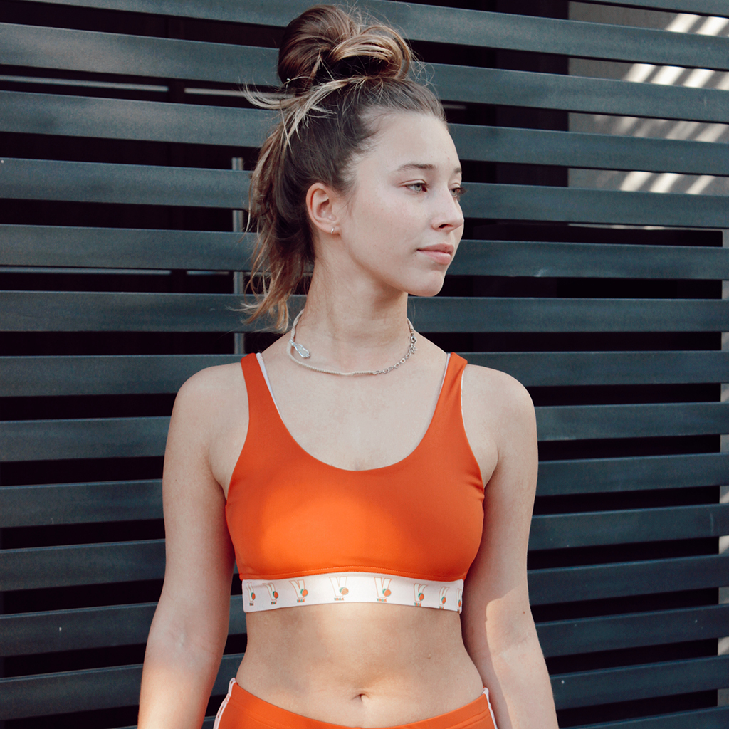 Top deportivo naranja liso Comprar en VAGA