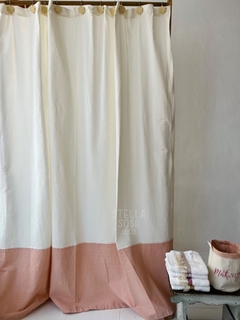 cortina de tussor rosa