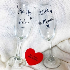 Taças de Vidro Personalizadas Todo o Amor do Mundo!