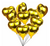 Balão Coração Dourado 10 Polegadas 25cm - 10 unidades - comprar online