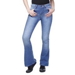 CALÇA JEANS LYCRA FLARE CINTURA ALTA - WF5101