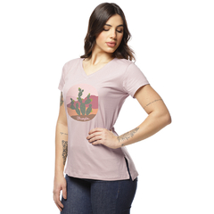 T-SHIRT DECOTE V FEMININA SLIM P/GG - WF58554