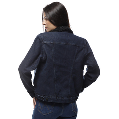 JAQUETA JEANS LYCRA FEM FORRO PELO - WF7034 - comprar online