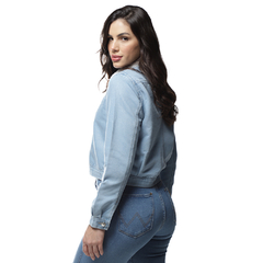 JAQUETA JEANS FEMININA FORRO PELO P/GG - WF7039 na internet