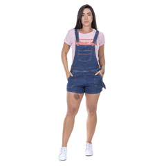 JARDINEIRA JEANS CURTA FEM RETRO CARPINT - WF9001