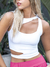 Double Crop Top Lycra White