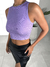 Top Halter Metallic Violeta - tienda online