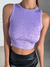 Top Halter Metallic Violeta - Street Style