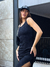 Vestido Midi Texturado Black - tienda online