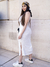 Vestido Midi Texturado Off White - comprar online