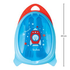 Kit Refeição Infantil Com Talher Foguete Azul - Buba na internet
