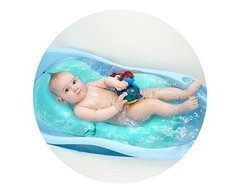 Almofada Para Banho Na Banheira Bebê Azul Buba Baby - comprar online