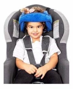 Suporte Cabeça Proteção Infantil Soneca Carro - Azul Kababy