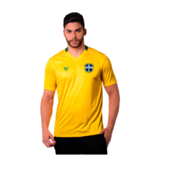 Camisa Amarela Seleção Brasileira Copa do Mundo - Prata Especial