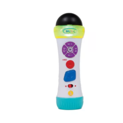 Microfone Infantil Brinquedo Bebê Musica Luz Sons Grava e reproduz - comprar online