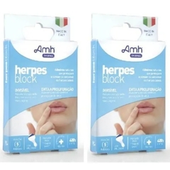 2 Caixas Herpes Block ® Adesivos Naturais Para Herpes Labial.