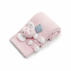 Manta Soft P/ Bebê Anti Alérgico Soneca Elefantinho Fofinho Rosa - comprar online