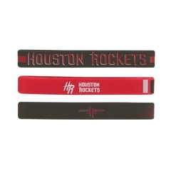 Kit Com 3 Pulseiras De Silicone Basquete NBA Houston Rockets - comprar online