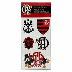 Tatuagens Temporárias Clube Flamengo / Rubro Negro Time Carioca Cartela com 05 un.