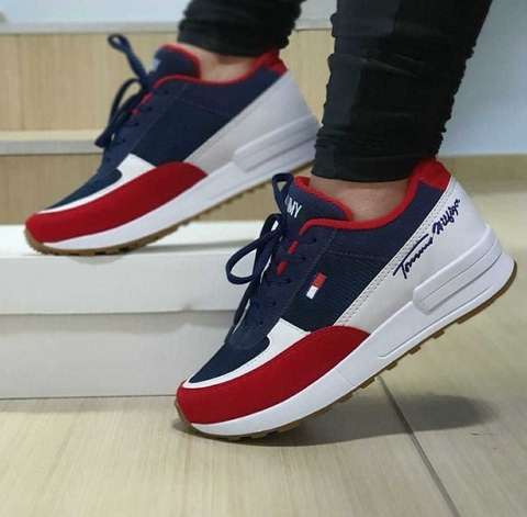 T nis Tommy Hilfiger branco azul vermelho
