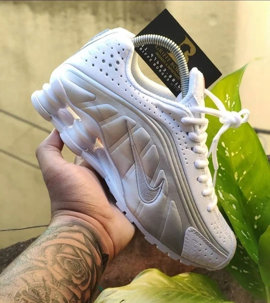 tênis Nike Shox R4 Branco white Importado