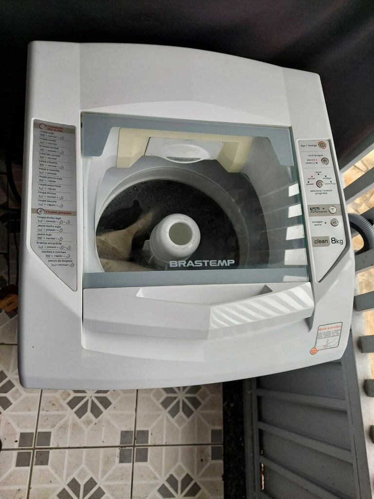 Máquina de Lavar roupas Brastemp Clean 8Kg 110v painel digital lava e  centrifuga