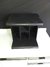 rack system preto de madeira novo ideia para coloca seu microsystem e caixas de som ao lado - Caldeira Casa De Móveis 