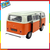 Auto De Metal Escala 1:34 Volkswagen Bus T2 Naranja - comprar online