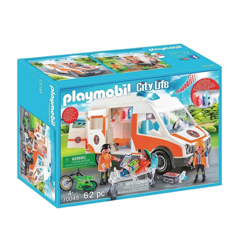 Playmobil Ambulancia De Rescate Con Luces 70049