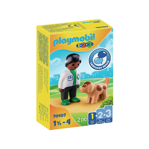 Playmobil Veterinario Con Perro 70407