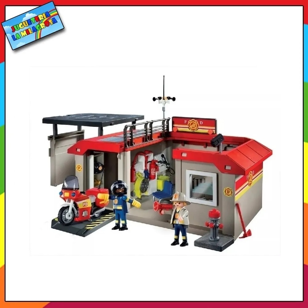 Playmobil Maletin Estacion De Bombero 5663 Original Intek