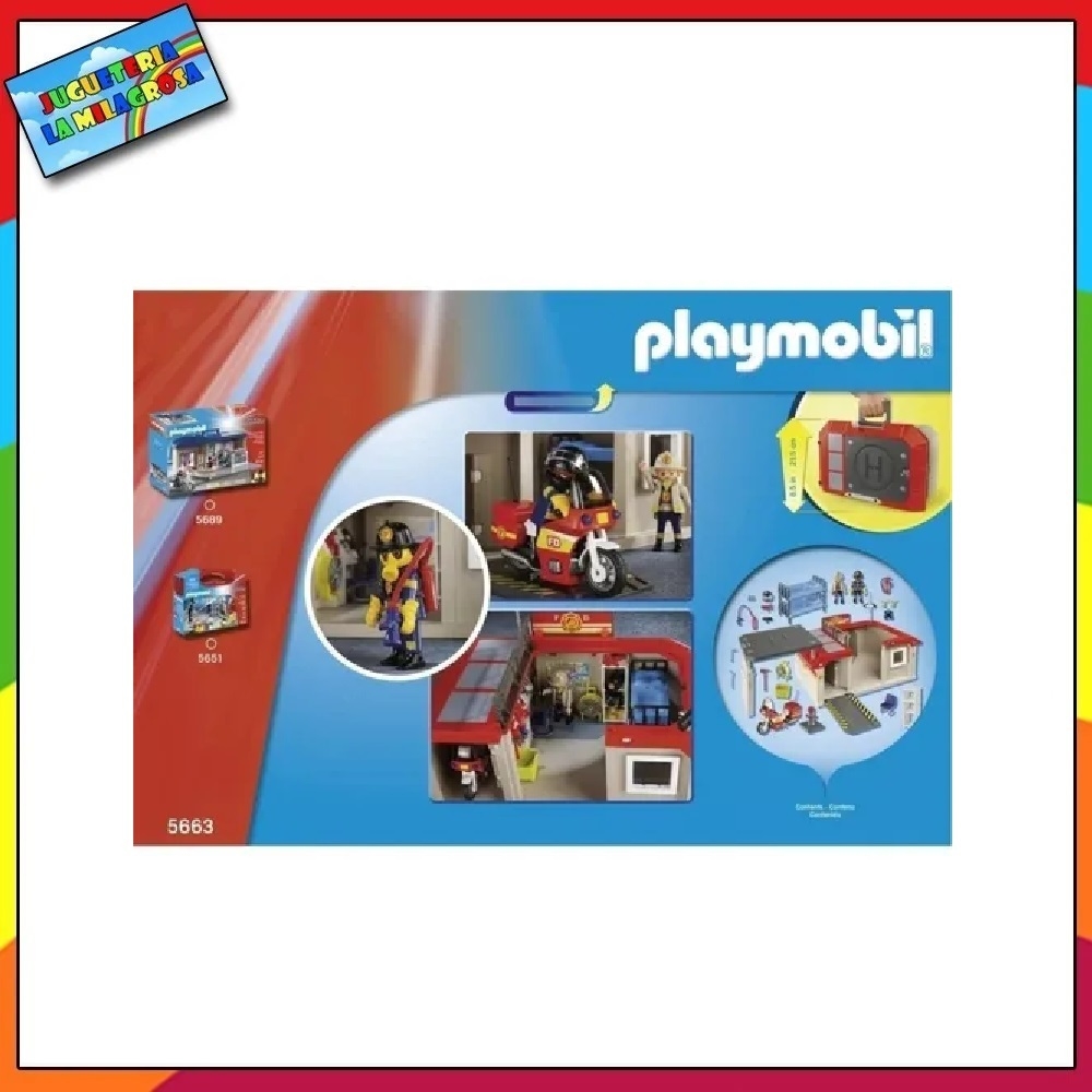 Playmobil Caserne de pompiers transportable 5663