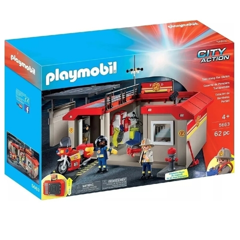 Playmobil Maletin Estacion De Bomberos 5663