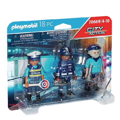 Playmobil Set de 3 Figuras de Policia