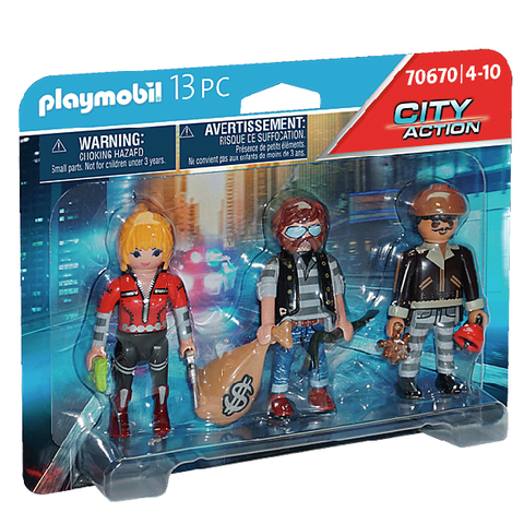 Playmobil Set de 3 Figuras de Ladrones