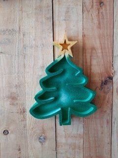 Arbol de Navidad con estrella pintado de 25cm - comprar online