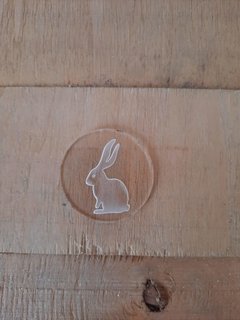 Stamp de 5cm Conejo de costado