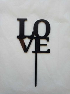 Topper Love imprenta de 8X16 cm.