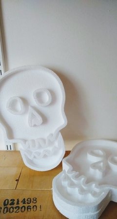 Caramelera Calavera de 30cm Blanca