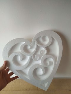 Caramelera Corazón Calado Blanca de 22cm - comprar online