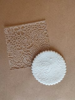 Stamp encaje flores 10x10cm - comprar online