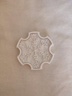 Cortante copo de nieve con detalles de 9x9cm