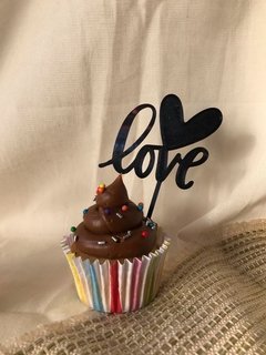 Topper Love♥ para cupcake - comprar online