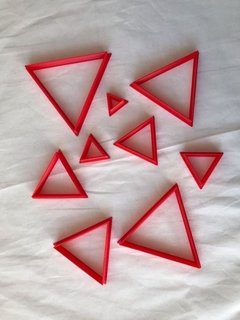 Set de 9 cortantes Triangulo de 2 a 10cm