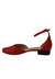 Scarpin Slingback Couro Coral