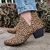 Ankle Boot Western Pelo Tiger Bege