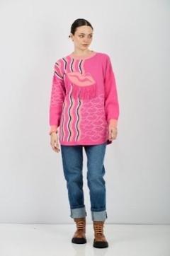 Sweater FLECOS fucsia - tienda online